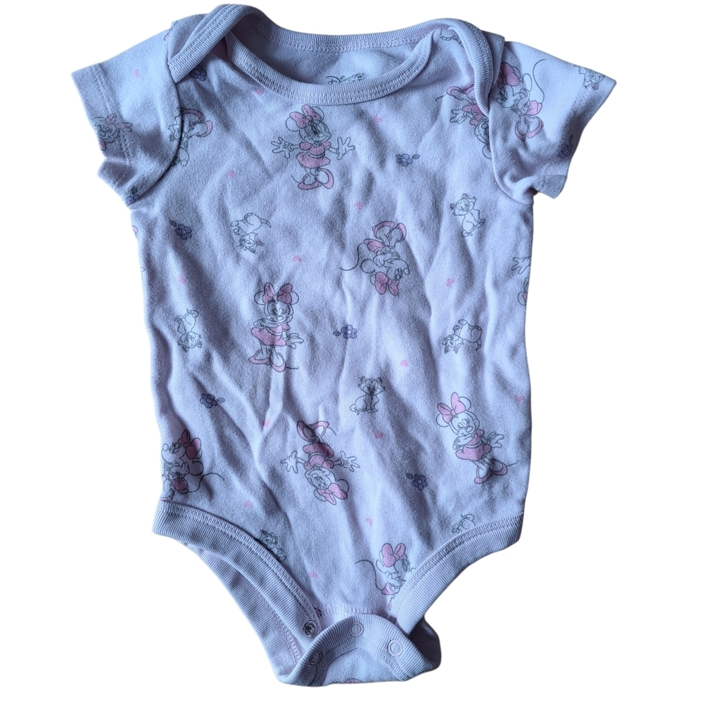 3/15$ Disney Baby Minnie Mouse Pink Onesie Bodysuit | 3–6 Months